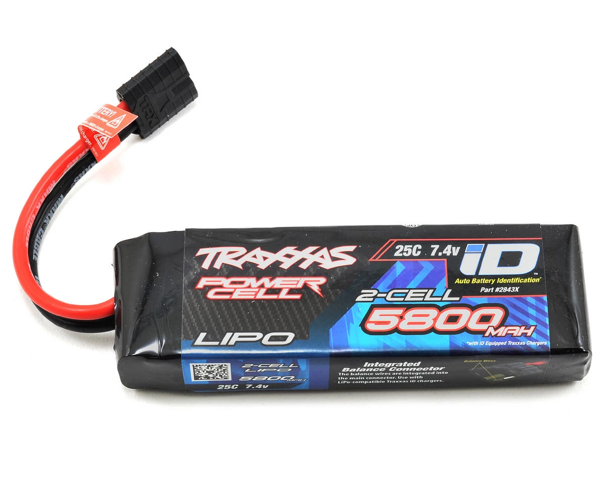Traxxas 2S "Power Cell" 25C LiPo Battery w/iD Traxxas Connector (7.4V/5800mAh) 3 Traxxas 2S "Power Cell" 25C LiPo Battery w/iD Traxxas Connector (7.4V/5800mAh)