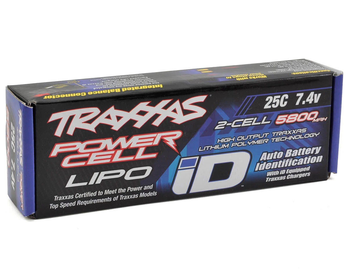 Traxxas 2S "Power Cell" 25C LiPo Battery w/iD Traxxas Connector (7.4V/5800mAh) 4 Traxxas 2S "Power Cell" 25C LiPo Battery w/iD Traxxas Connector (7.4V/5800mAh) - Image 2