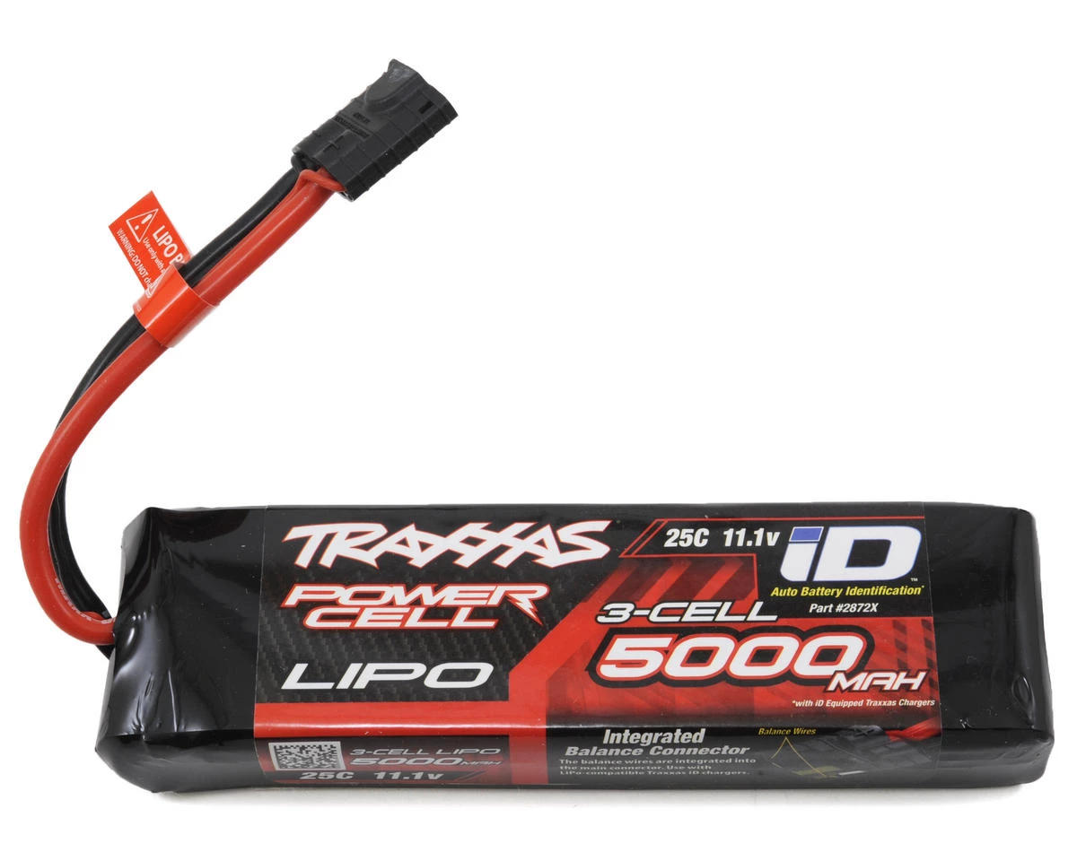 Traxxas 3S "Power Cell" 25C LiPo Battery w/iD Traxxas Connector (11.1V/5000mAh) 3 Traxxas 3S "Power Cell" 25C LiPo Battery w/iD Traxxas Connector (11.1V/5000mAh)