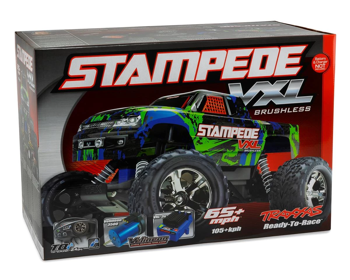 Traxxas Stampede VXL Brushless 1/10 RTR 2WD Monster Truck (Orange) w/TQi 2.4GHz Radio & TSM 9 Traxxas Stampede VXL Brushless 1/10 RTR 2WD Monster Truck (Orange) w/TQi 2.4GHz Radio & TSM - Image 7