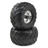 Traxxas 12mm Hex "Bigfoot" Pre-Mounted Tires & Wheels (2) (Front) (Chrome)