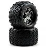 Traxxas Talon Front Tires w/All-Star Wheels (2) (Black Chrome) -Deals Traxxas Store tra3669a