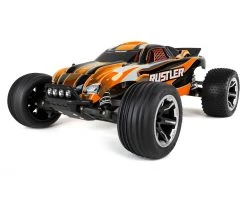Traxxas Rustler 1/10 RTR Stadium Truck (Orange) w/LED Lights, TQ 2.4GHz Radio, Battery & DC Charger