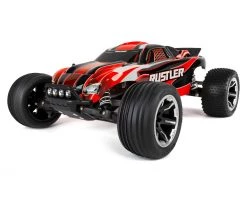 Traxxas Rustler 1/10 RTR Stadium Truck (Red) w/LED Lights, TQ 2.4GHz Radio, Battery & DC Charger