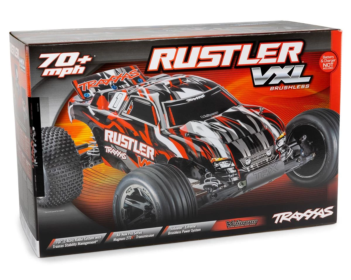 Traxxas Rustler VXL Brushless 1/10 RTR Stadium Truck (Red) w/Magnum 272R, TQi 2.4GHz Radio & TSM 9 Traxxas Rustler VXL Brushless 1/10 RTR Stadium Truck (Red) w/Magnum 272R, TQi 2.4GHz Radio & TSM - Image 7