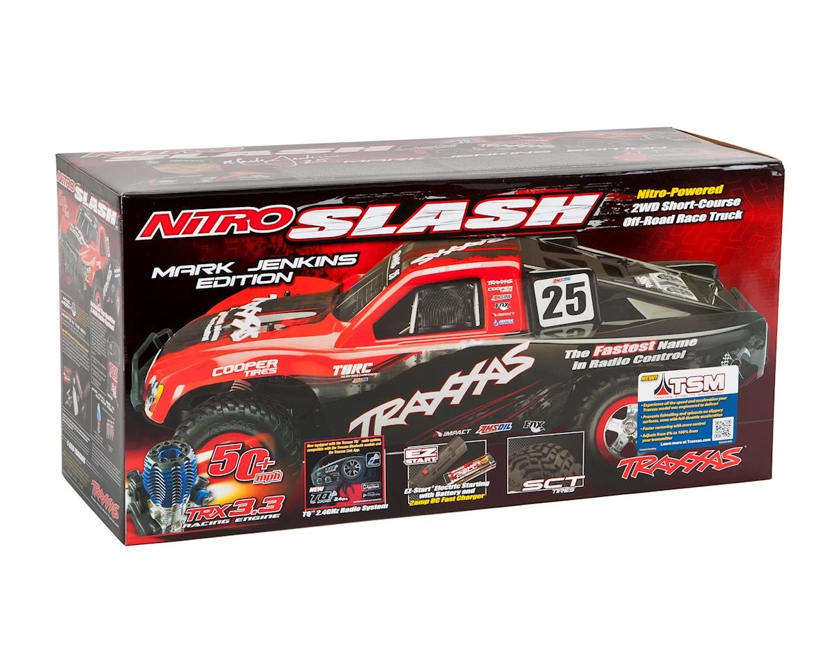 Traxxas Nitro Slash 3.3 1/10 2WD RTR SC Truck (Mark Jenkins) w/TQ 2.4GHz Radio, TSM, Battery & DC Charger 9 Traxxas Nitro Slash 3.3 1/10 2WD RTR SC Truck (Mark Jenkins) w/TQ 2.4GHz Radio, TSM, Battery & DC Charger - Image 7