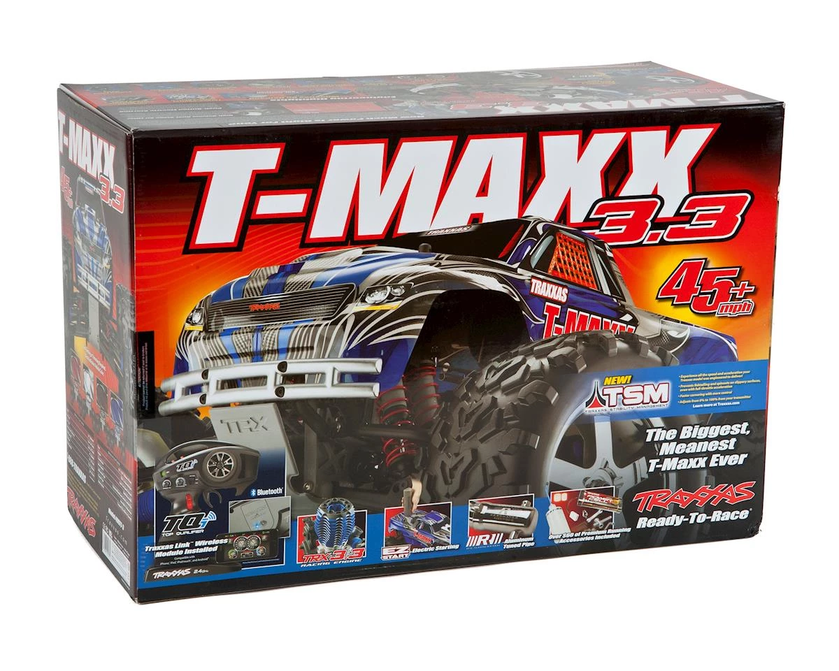 Traxxas T-Maxx 3.3 4WD RTR Nitro Monster Truck (Red) w/TQi, TSM, Telemetry, Battery & DC Charger 9 Traxxas T-Maxx 3.3 4WD RTR Nitro Monster Truck (Red) w/TQi, TSM, Telemetry, Battery & DC Charger - Image 7