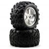Traxxas T-Maxx Pre-Mounted 3.8" Tire w/Hurricane Wheels (2) (Chrome)