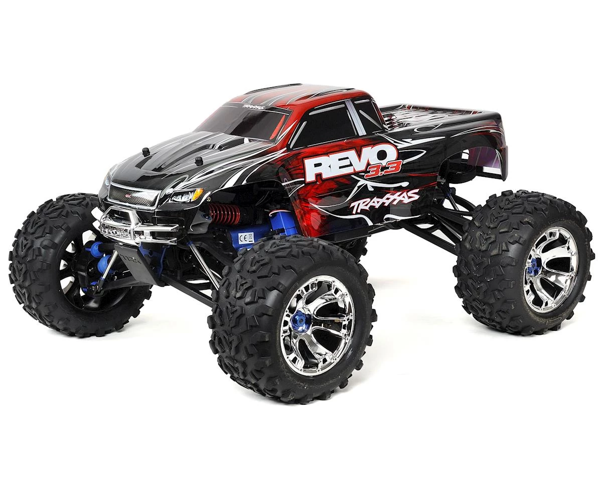 Traxxas Revo 3.3 4WD RTR Nitro Monster Truck w/TQi (Red) 2.4Ghz Radio, TSM, Batteries & DC Charger 3 Traxxas Revo 3.3 4WD RTR Nitro Monster Truck w/TQi (Red) 2.4Ghz Radio, TSM, Batteries & DC Charger