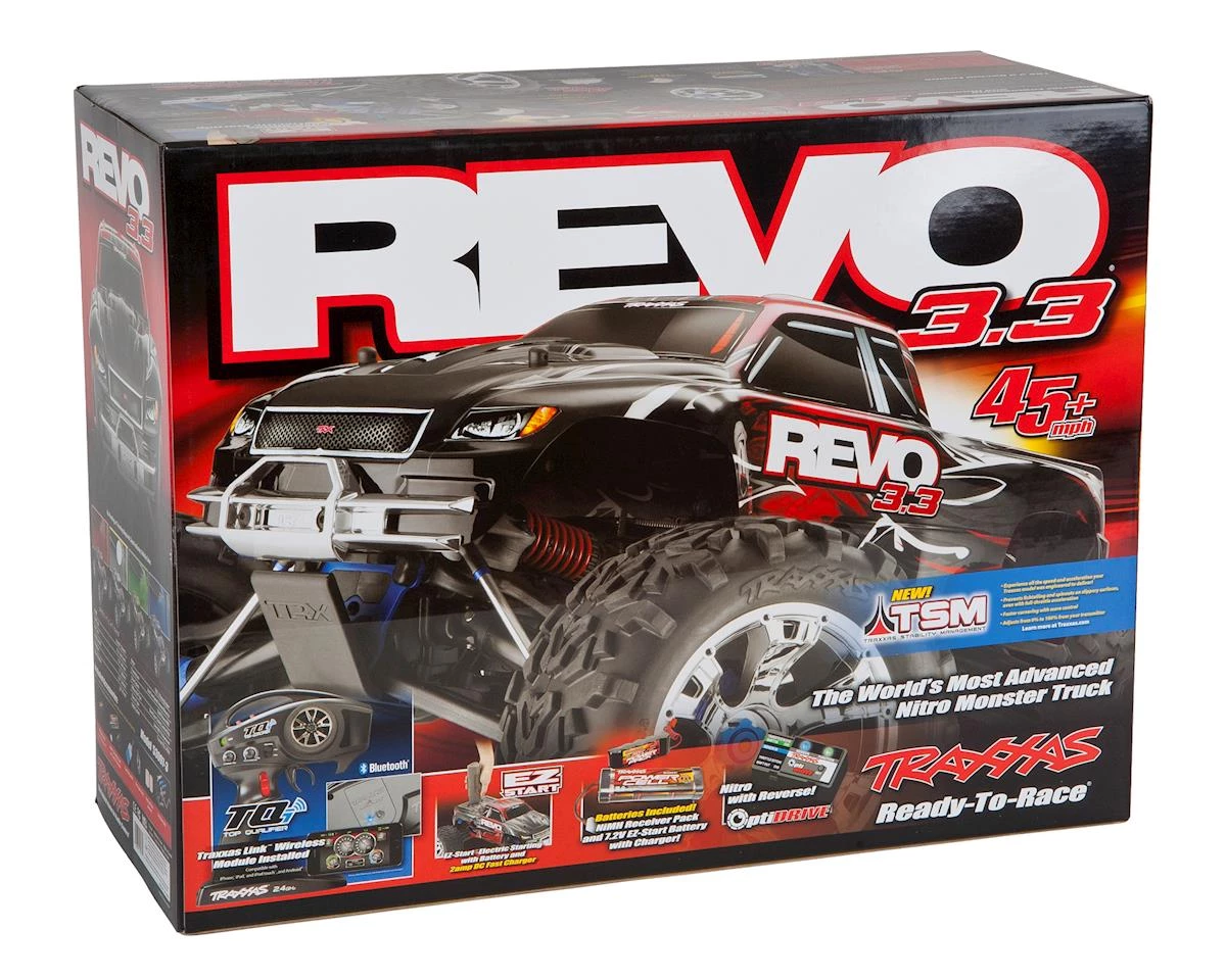 Traxxas Revo 3.3 4WD RTR Nitro Monster Truck w/TQi (Red) 2.4Ghz Radio, TSM, Batteries & DC Charger 9 Traxxas Revo 3.3 4WD RTR Nitro Monster Truck w/TQi (Red) 2.4Ghz Radio, TSM, Batteries & DC Charger - Image 7