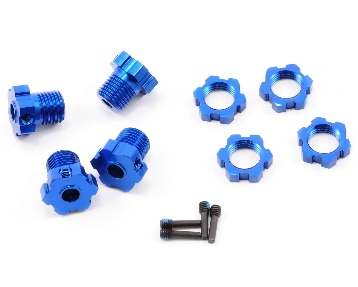 Traxxas 17mm Splined Wheel Hub Set (Blue) (4) 3 Traxxas 17mm Splined Wheel Hub Set (Blue) (4)