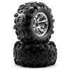Traxxas Canyon 3.8" Pre-Mounted Tires w/Geode Wheels (2) (Summit) (Chrome) -Deals Traxxas Store tra5673