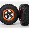 Traxxas Tire/Wheel Assembled Glued S1 Compound SCT Black -Deals Traxxas Store tra5863r