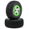 Traxxas Pre-Mounted BFGoodrich KM2 Tire (2) (Front) (Chrome/Green)
