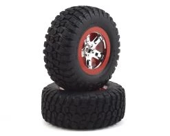 Traxxas BFGoodrich KM2 Tire & Wheels (2) (Rear) (Chrome) (Standard)