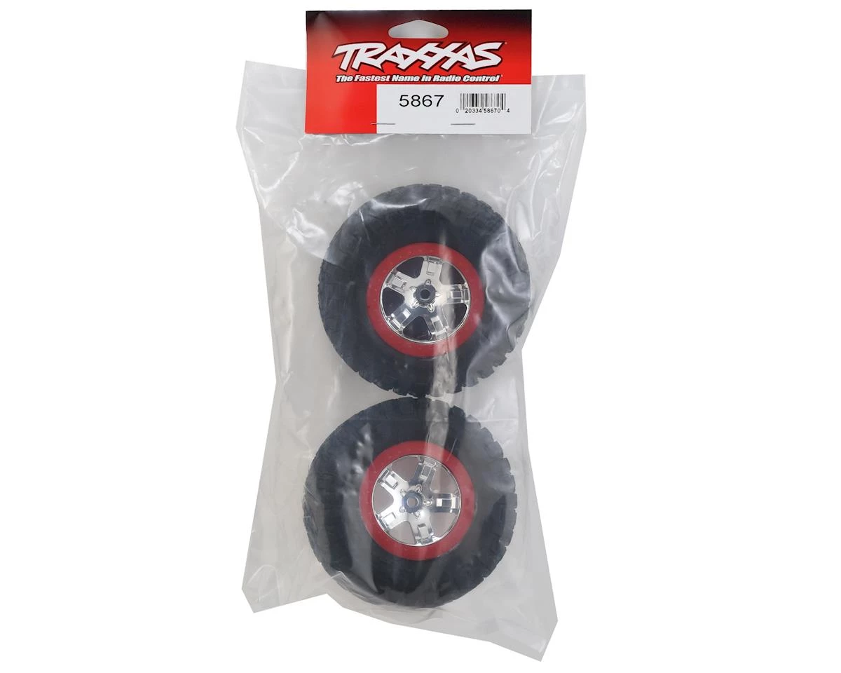 Traxxas BFGoodrich KM2 Tire & Wheels (2) (Rear) (Chrome) (Standard) 4 Traxxas BFGoodrich KM2 Tire & Wheels (2) (Rear) (Chrome) (Standard) - Image 2