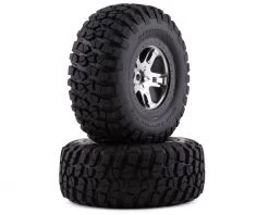 Traxxas BFGoodrich KM2 Tire w/SCT Rear Wheel (2) (Satin Chrome) (Standard)