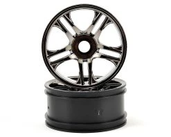 Traxxas Front Wheels (2) (Black Chrome)