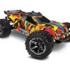 Traxxas Rustler 4X4 VXL Brushless RTR 1/10 4WD Stadium Truck (Solar Flare) w/TQi 2.4GHz Radio & TSM -Deals Traxxas Store tra67076 4 slrf