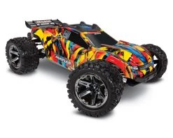 Traxxas Rustler 4X4 VXL Brushless RTR 1/10 4WD Stadium Truck (Solar Flare) w/TQi 2.4GHz Radio & TSM