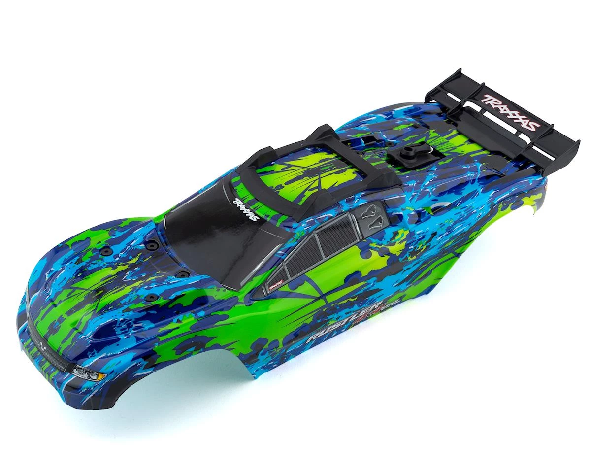Traxxas Rustler 4X4 VXL Pre-Painted Body w/Clipless Mounting (Green) 3 Traxxas Rustler 4X4 VXL Pre-Painted Body w/Clipless Mounting (Green)