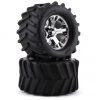 Traxxas Maxx 2.8" Pre-Mounted Tires w/All-Star Wheels (2) (Chrome) -Deals Traxxas Store tra6771