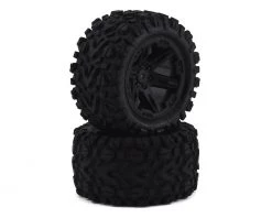 Traxxas Talon EXT 2.8" Pre-Mounted Tires w/RXT Wheels (2) (Black) (2wd Electric Rear)