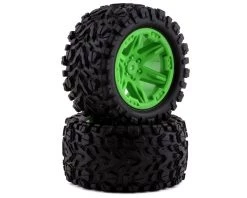 Traxxas Talon EXT 2.8" Pre-Mounted Tires w/RTX Wheels & 12mm Hex (Green) (2) (2wd Electric Rear)