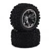 Traxxas Rustler Talon EXT 2.8" Pre-Mounted Tires w/RXT Wheels (2) (Black Chrome) (2wd Electric Rear) 2 Traxxas Rustler Talon EXT 2.8" Pre-Mounted Tires w/RXT Wheels (2) (Black Chrome) (2wd Electric Rear) -Deals Traxxas Store tra6774x