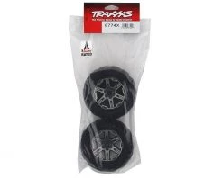 Traxxas Rustler Talon EXT 2.8" Pre-Mounted Tires w/RXT Wheels (2) (Black Chrome) (2wd Electric Rear) -Deals Traxxas Store tra6774x 2