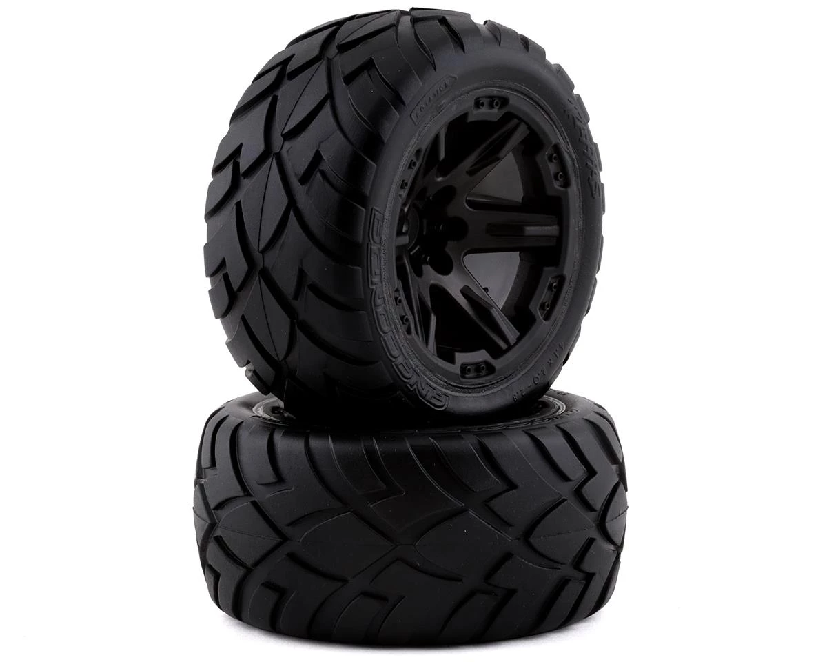 Traxxas Anaconda 2.8" Pre-Mounted Tires w/RXT Wheels (Black) (2) w/12mm Hex 3 Traxxas Anaconda 2.8" Pre-Mounted Tires w/RXT Wheels (Black) (2) w/12mm Hex