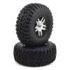 Traxxas BFGoodrich Mud TA Rear Tires (2) (Satin Chrome) (Standard) w/Split-Spoke Rear Wheel -Deals Traxxas Store tra6873