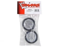 Traxxas Pre-Mounted Front Tire Set (Chrome) (2) -Deals Traxxas Store tra6975 1