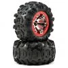 Traxxas Pre-Mounted Canyon AT Tires (Geode Beadlock) (2) (Chrome/Red) -Deals Traxxas Store tra7272