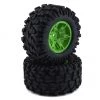 Traxxas X-Maxx Pre-Mounted Tires & Wheels (Green) (2)