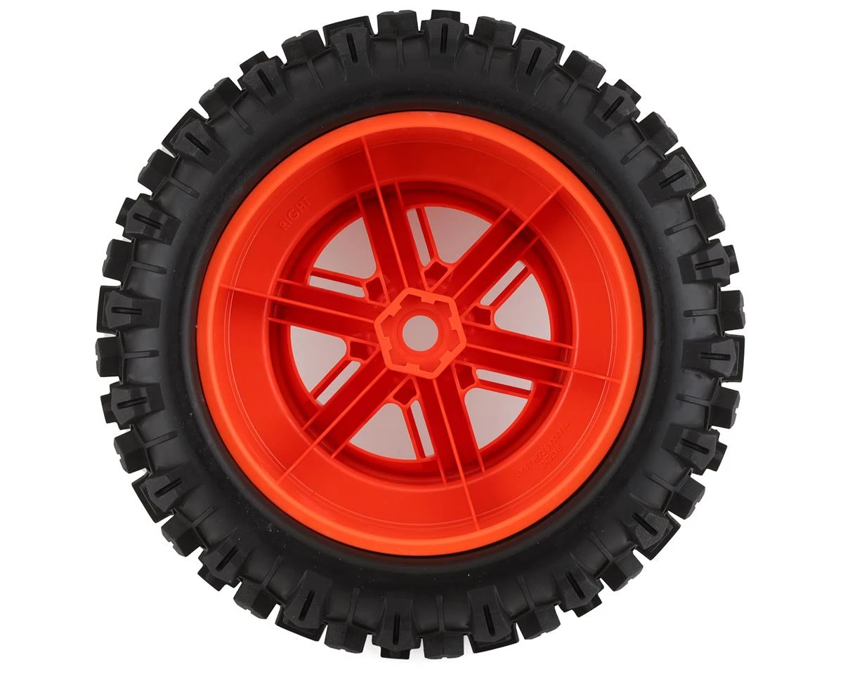Traxxas X-Maxx Sledgehammer Pre-Mounted Tires w/17mm Hex (Orange) (2) 4 Traxxas X-Maxx Sledgehammer Pre-Mounted Tires w/17mm Hex (Orange) (2) - Image 2