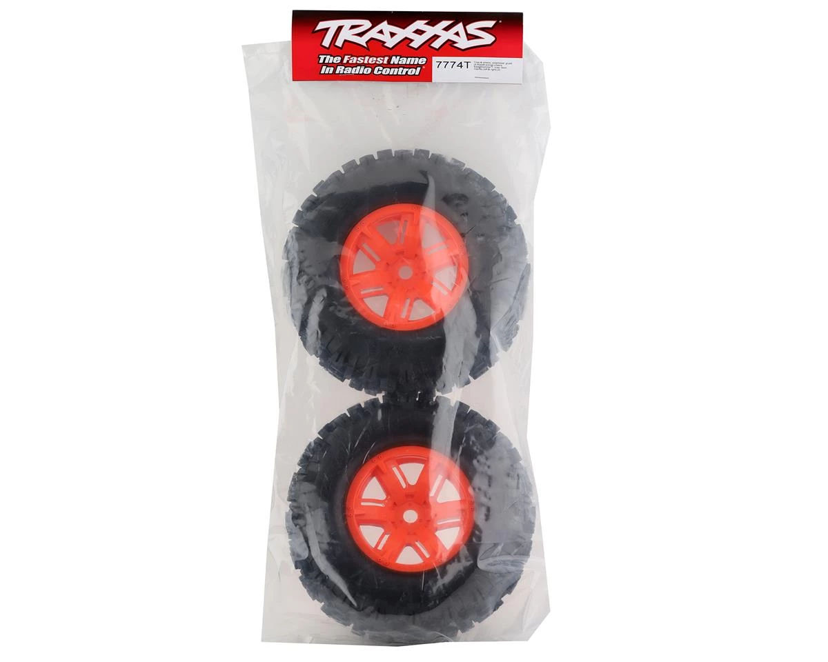 Traxxas X-Maxx Sledgehammer Pre-Mounted Tires w/17mm Hex (Orange) (2) 5 Traxxas X-Maxx Sledgehammer Pre-Mounted Tires w/17mm Hex (Orange) (2) - Image 3