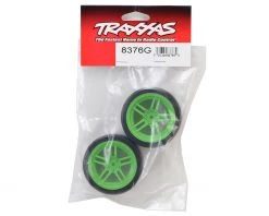 Traxxas 4-Tec 2.0 1.9" Front Pre-Mounted Drift Tires (Green) w/12mm Hex Split-Spoke Wheels (2) -Deals Traxxas Store tra8376g 2
