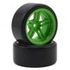 Traxxas 4-Tec 2.0 1.9" Rear Pre-Mounted Drift Tires (Green) w/12mm Hex Split-Spoke Wheels (Green) (2)
