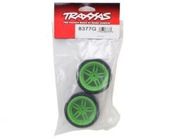 Traxxas 4-Tec 2.0 1.9" Rear Pre-Mounted Drift Tires (Green) w/12mm Hex Split-Spoke Wheels (Green) (2) -Deals Traxxas Store tra8377g 2