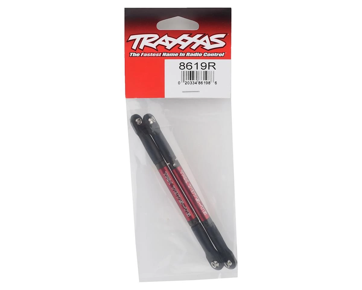 Traxxas E-Revo 2.0 Aluminum Heavy-Duty Steering Link Push Rods (Red) (2) 4 Traxxas E-Revo 2.0 Aluminum Heavy-Duty Steering Link Push Rods (Red) (2) - Image 2