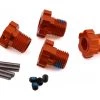 Traxxas 17mm Splined Wheel Hub Hex (Orange) (4)