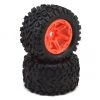 Traxxas Talon EXT Tires 3.8" Pre-Mounted Monster Truck Tires (2) (Orange) (17mm Splined Hex)