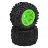 Traxxas Talon EXT Tires 3.8" Pre-Mounted Monster Truck Tires (2) (Green) (17mm Splined Hex) -Deals Traxxas Store tra8672g