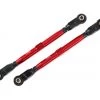 Traxxas WideMaxx Aluminum Toe Link Tubes (Red) (2) (Use with TRA8995 WideMaxx Suspension Kit)