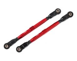 Traxxas WideMaxx Aluminum Toe Link Tubes (Red) (2) (Use with TRA8995 WideMaxx Suspension Kit)