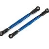 Traxxas WideMaxx Aluminum Toe Link Tubes (Blue) (2) (Use with TRA8995 WideMaxx Suspension Kit)