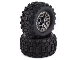 Traxxas Sledgehammer 2.8" Pre-Mounted Tires (2) (Black Chrome)
