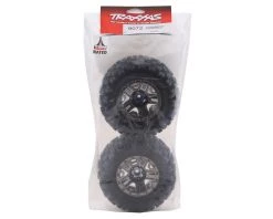Traxxas Sledgehammer 2.8" Pre-Mounted Tires (2) (Black Chrome) -Deals Traxxas Store tra9072 2