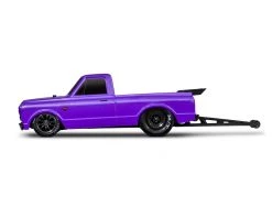 Traxxas Drag Slash 1/10 2WD RTR No Prep Truck w/1967 Chevrolet C10 Body (Purple) TQi 2.4GHz Radio & TSM -Deals Traxxas Store tra94076 4 prpl 3